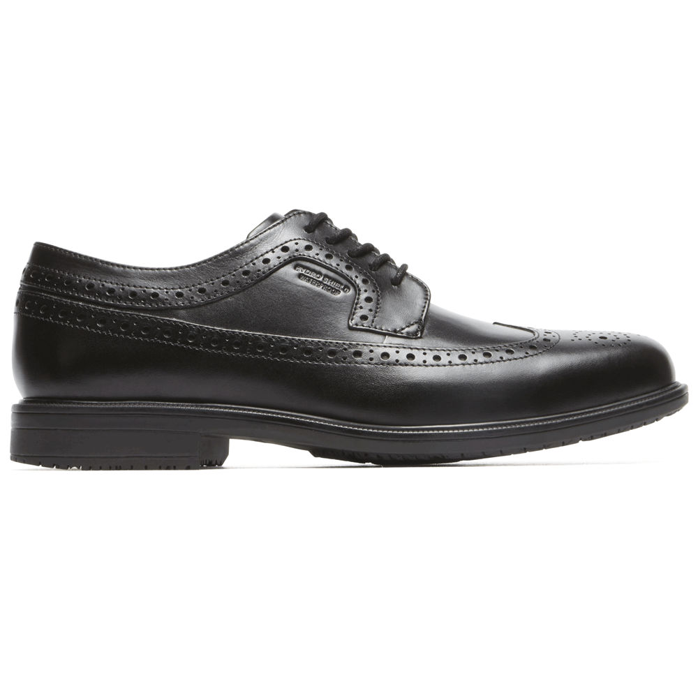 Rockport Singapore Mens Dress Shoes - Essential Details II Wingtip Black - MC5716283